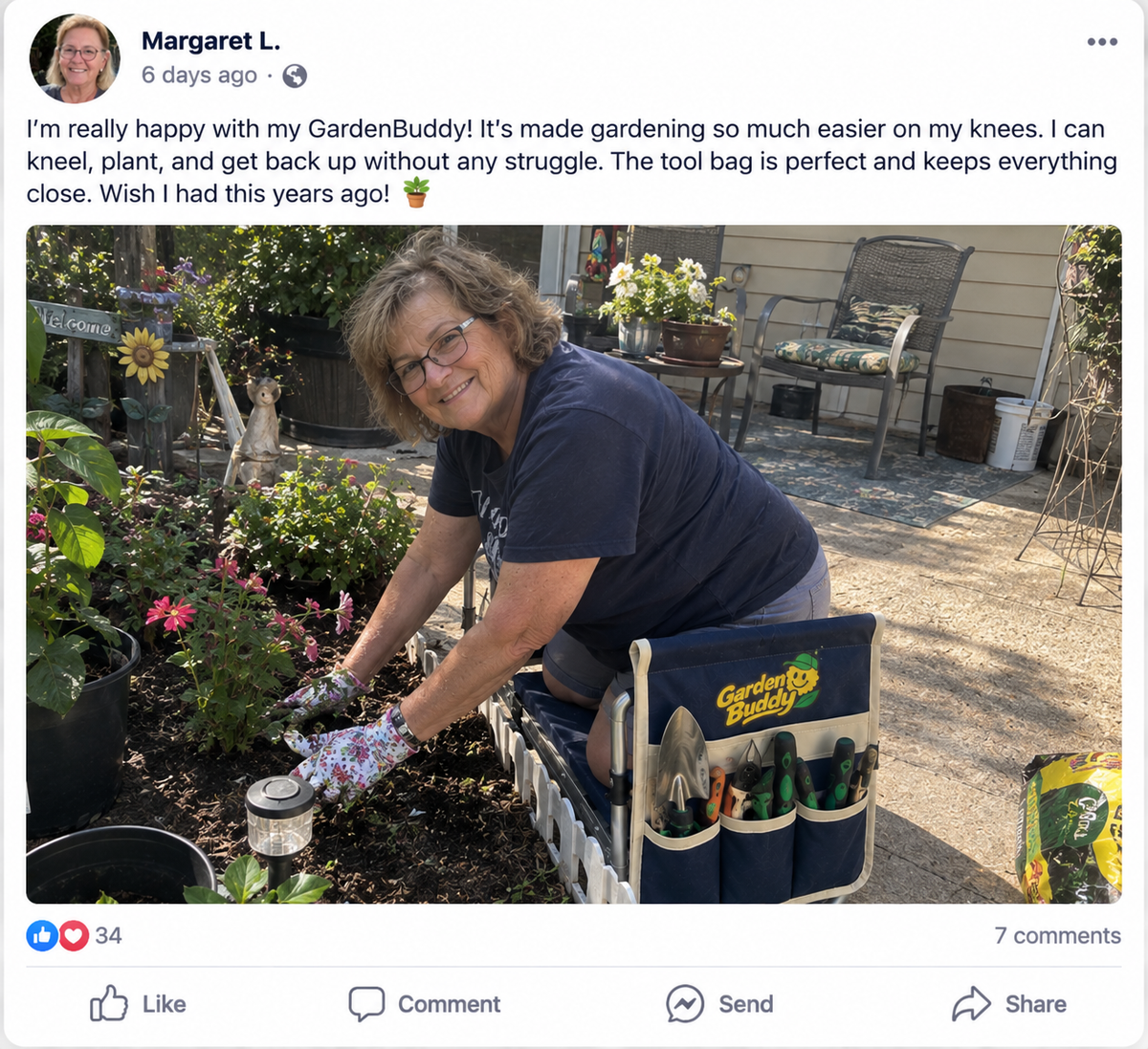 Facebook post from Margaret L.